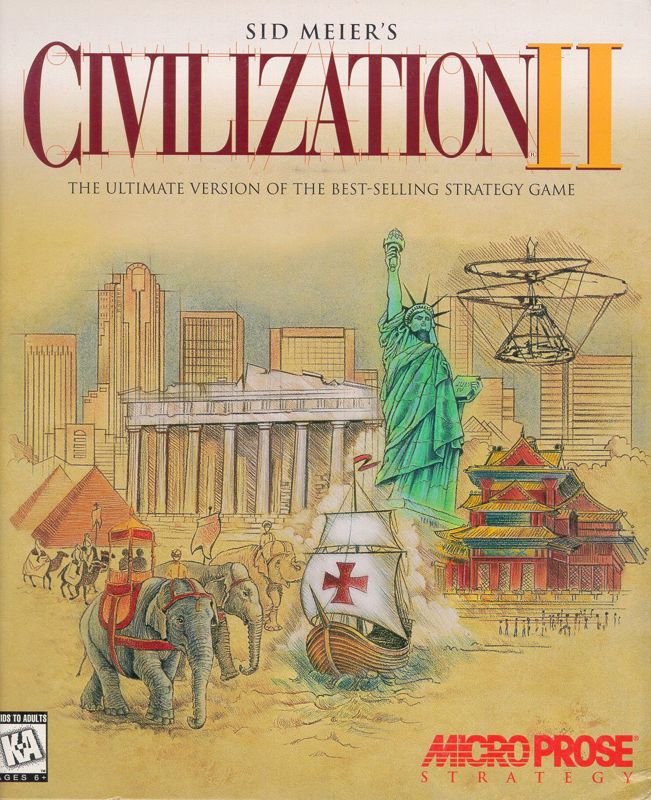 Civilization II box art for Playstation